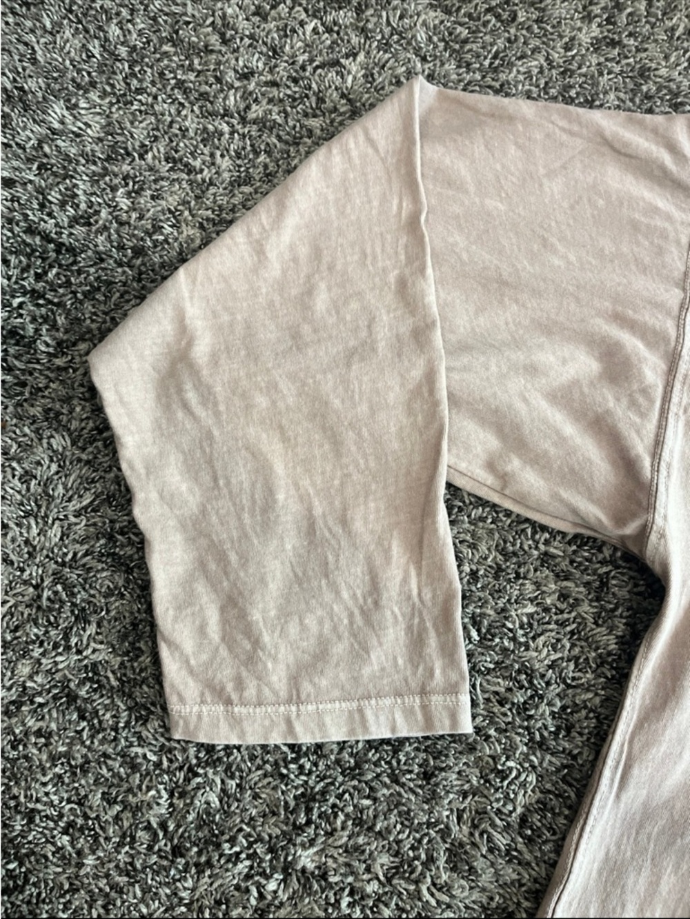 We The Free Free People Be Free Tee Taupe Tan Oversized Long Sleeve Top - XL - Picture 5 of 8